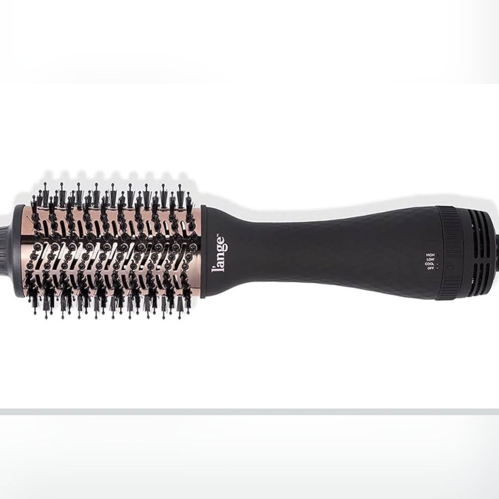 L'ANGE HAIR Le Volume 2-in-1 Titanium Brush Dryer Blush  Black